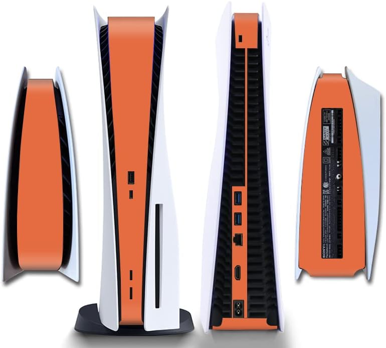 IFEEHE Side Protective Film Sticker PS5 Disk Edition Skin Sticker Decal Cover for PS5 Console (Orange) - Image 2